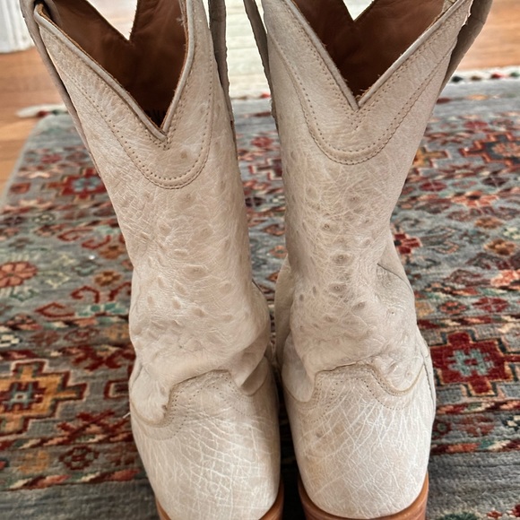 Tecova cowboy boots. New. White ostrich. 10.5 women. - Picture 3 of 4